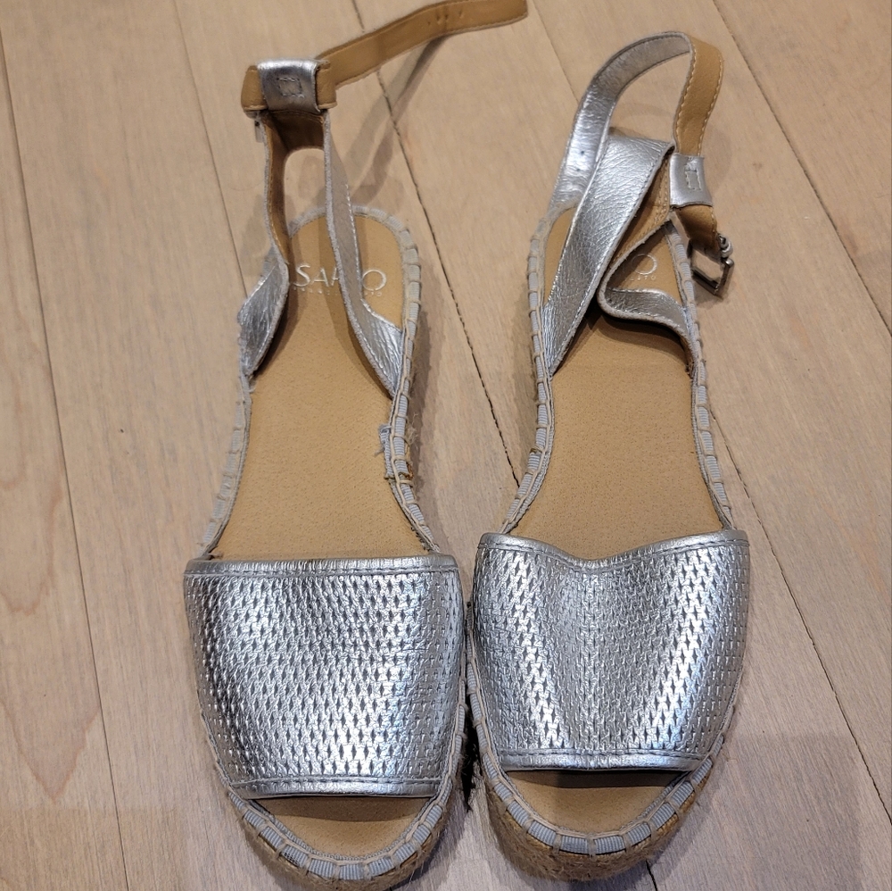 Silver espadrilles